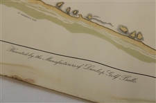 Original 1924 The Old Course St. Andrews Aerial Map Surveyed & Depicted by MacKenzie