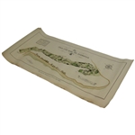 Original 1924 The Old Course St. Andrews Aerial Map Surveyed & Depicted by MacKenzie