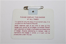 Jack Nicklaus Signed 1986 Masters SERIES Badge w/'Champion '86' - 1of1! JSA ALOA