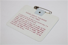Jack Nicklaus Signed 1986 Masters SERIES Badge w/'Champion '86' - 1of1! JSA ALOA