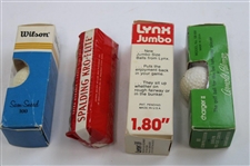 Red Spalding Dot Diamond Dimple Pattern Golf Ball Box