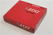 Red Spalding Dot Diamond Dimple Pattern Golf Ball Box