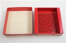 Red Spalding Dot Diamond Dimple Pattern Golf Ball Box