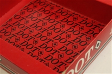 Red Spalding Dot Diamond Dimple Pattern Golf Ball Box
