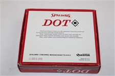 Red Spalding Dot Diamond Dimple Pattern Golf Ball Box