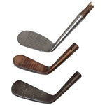 Three (3) Assorted Club Iron Heads Only - Gold Medal & LB Saville
