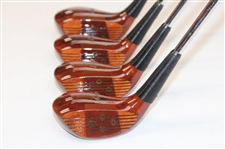 Ben Hogan Persimmon Heads Oil Hardened APEX Sttel Shaft Driver, 3-W, 4-W & 5-Wood