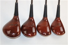 Ben Hogan Persimmon Heads Oil Hardened APEX Sttel Shaft Driver, 3-W, 4-W & 5-Wood