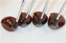 Ben Hogan Persimmon Heads Oil Hardened APEX Sttel Shaft Driver, 3-W, 4-W & 5-Wood