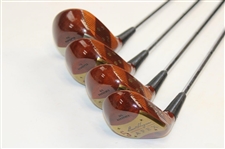 Ben Hogan Persimmon Heads Oil Hardened APEX Sttel Shaft Driver, 3-W, 4-W & 5-Wood