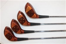 Ben Hogan Persimmon Heads Oil Hardened APEX Sttel Shaft Driver, 3-W, 4-W & 5-Wood