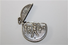 Sterling Silver Golf Oval Match Safe