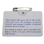 Jack Nicklaus Signed 1966 Masters Tournament SERIES Badge #5368 JSA ALOA