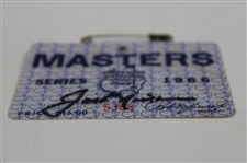 Jack Nicklaus Signed 1966 Masters Tournament SERIES Badge #5368 JSA ALOA