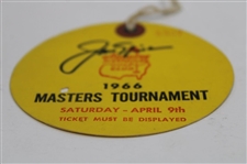 Jack Nicklaus Signed 1966 Masters Saturday Round Ticket #5307 JSA ALOA