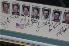 Complete 2000 The President's Cup Signed Full Teams & Captains Poster - Framed JSA ALOA
