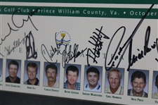 Complete 2000 The President's Cup Signed Full Teams & Captains Poster - Framed JSA ALOA