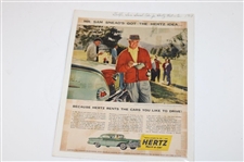 Three (3) 1950s Sam Snead Quit All That Thinking',  Hertz & Mennen Deodorant Ads