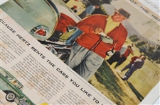 Three (3) 1950s Sam Snead Quit All That Thinking',  Hertz & Mennen Deodorant Ads