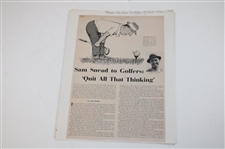 Three (3) 1950s Sam Snead Quit All That Thinking',  Hertz & Mennen Deodorant Ads