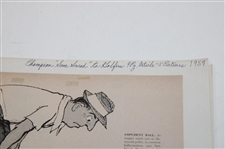 Three (3) 1950s Sam Snead Quit All That Thinking',  Hertz & Mennen Deodorant Ads
