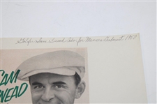 Three (3) 1950s Sam Snead Quit All That Thinking',  Hertz & Mennen Deodorant Ads