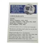 Ben Hogan Facsimile Signed Career Highlights Card