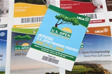 2008 US Open at Torrey Pines Full Ticket Set - Mon-Playoff + Program Voucher - Tiger Win!