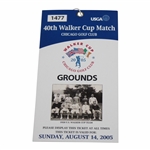 2005 Walker Cup At Chicago Golf Club Sunday Grounds Ticket