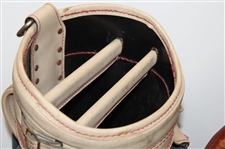Three (3) Classic Full Size Golf Bags - Two Tone/Canvas Horses/Red