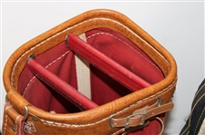 Three (3) Classic Full Size Golf Bags - Red/Black & Brown/White