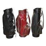 Three (3) Classic Full Size Golf Bags - Black/Brick Red/Black