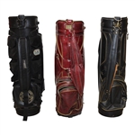 Three (3) Classic Full Size Golf Bags - Black/Brick Red/Black