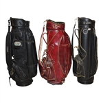 Three (3) Classic Full Size Golf Bags - Black/Brick Red/Black