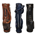 Three (3) Classic Full Size Golf Bags - Black & Brown/Sanford Children's/Black