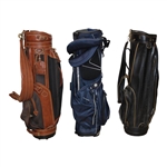 Three (3) Classic Full Size Golf Bags - Black & Brown/Sanford Children's/Black