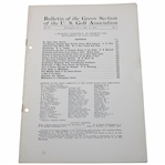 Bulletin Of The Green Section Of The U.S. Golf Association Booklet