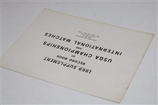 1969 Record Book Of USGA Championships And International Matches