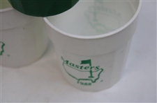 Five (5) Masters Tournament Logo Plastic Drink Cups - 1987 & 1988
