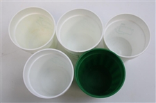 Five (5) Masters Tournament Logo Plastic Drink Cups - 1987 & 1988