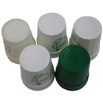 Five (5) Masters Tournament Logo Plastic Drink Cups - 1987 & 1988