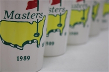 Fifteen (15) Masters Tournament Logo Plastic Drink Cups - 1989
