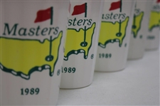 Fifteen (15) Masters Tournament Logo Plastic Drink Cups - 1989