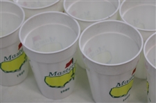 Fifteen (15) Masters Tournament Logo Plastic Drink Cups - 1989