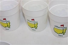 Six (6) Masters Tournament Logo Plastic Drink Cups - 1992, 1994 & 1995
