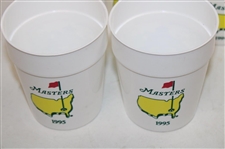 Six (6) Masters Tournament Logo Plastic Drink Cups - 1992, 1994 & 1995