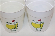 Seven (7) Masters Tournament Logo Plastic Drink Cups - 1996, 1997 & 1999