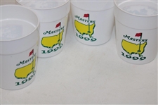 Seven (7) Masters Tournament Logo Plastic Drink Cups - 1996, 1997 & 1999