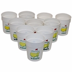Ten (10) Masters Tournament Logo Plastic Drink Cups - 2000, 2001, 2003 & 2004