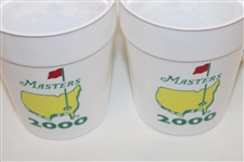 Ten (10) Masters Tournament Logo Plastic Drink Cups - 2000, 2001, 2003 & 2004
